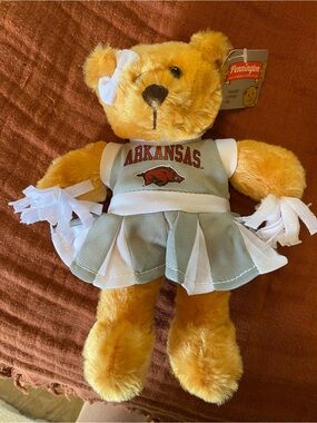 Penningtons Arkansas Cheerleader Bear - Yellow Plush Doll